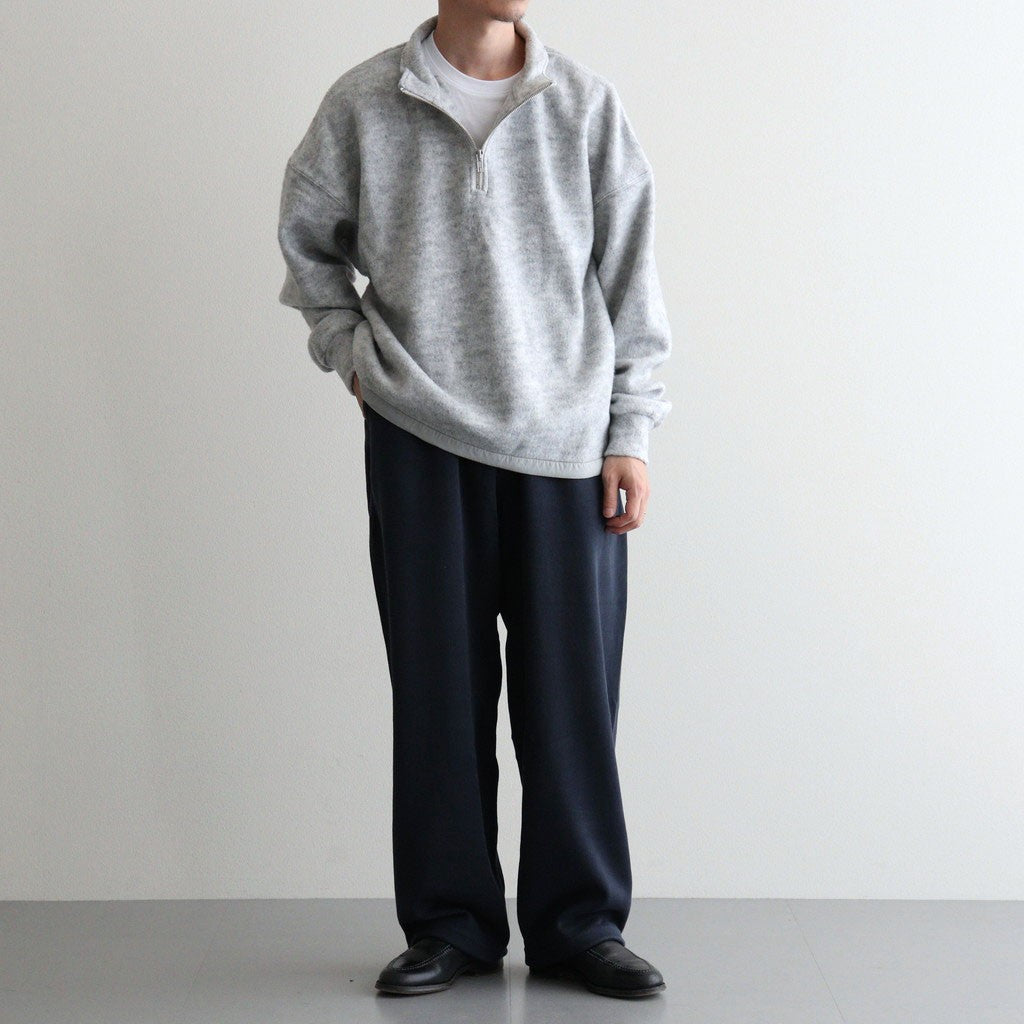 THERMAL FLEECE HALF ZIP TOP #LIGHT GREY [SM62MC002]