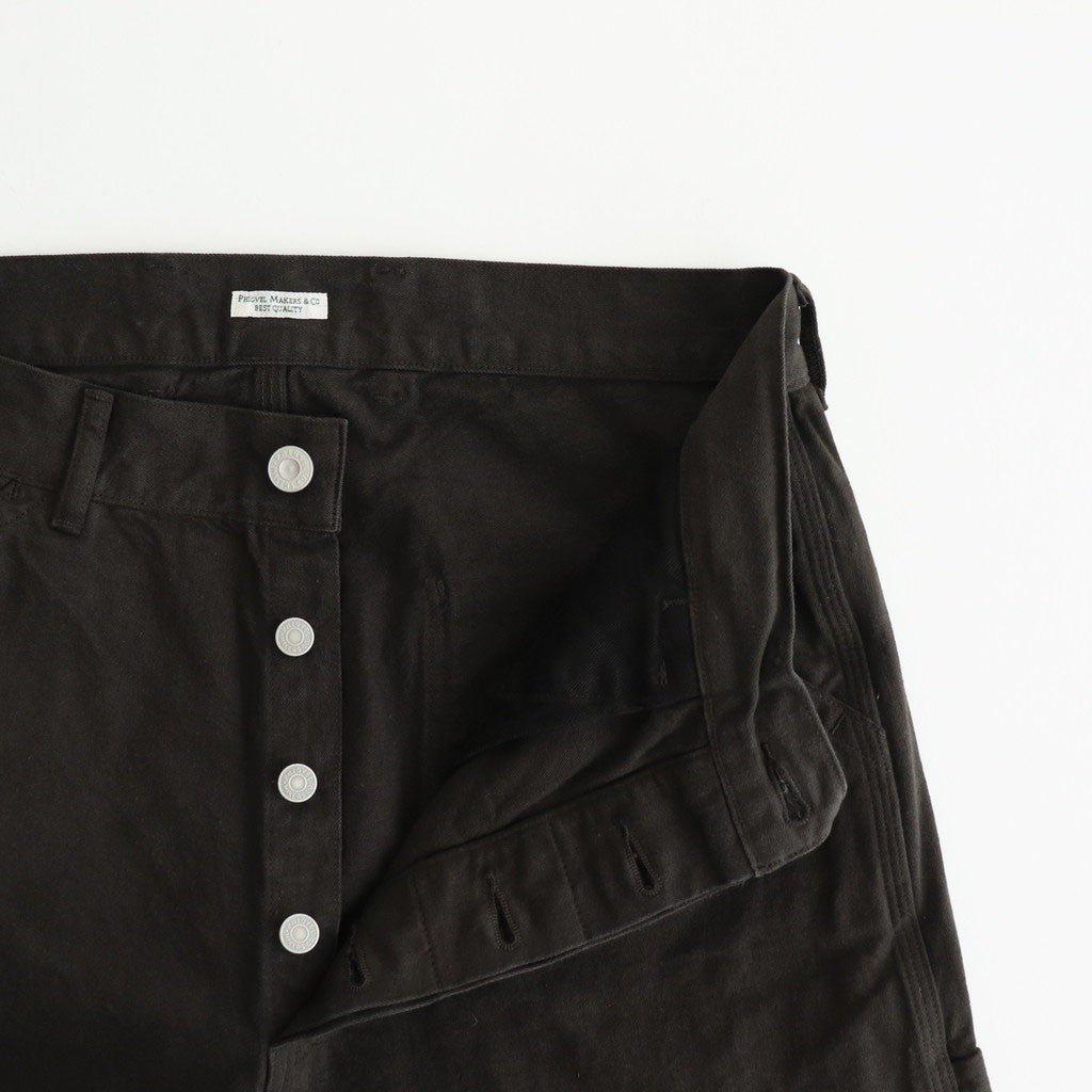 DENIM PAINTER TROUSERS #DUST BLACK [PMAT-PT09]