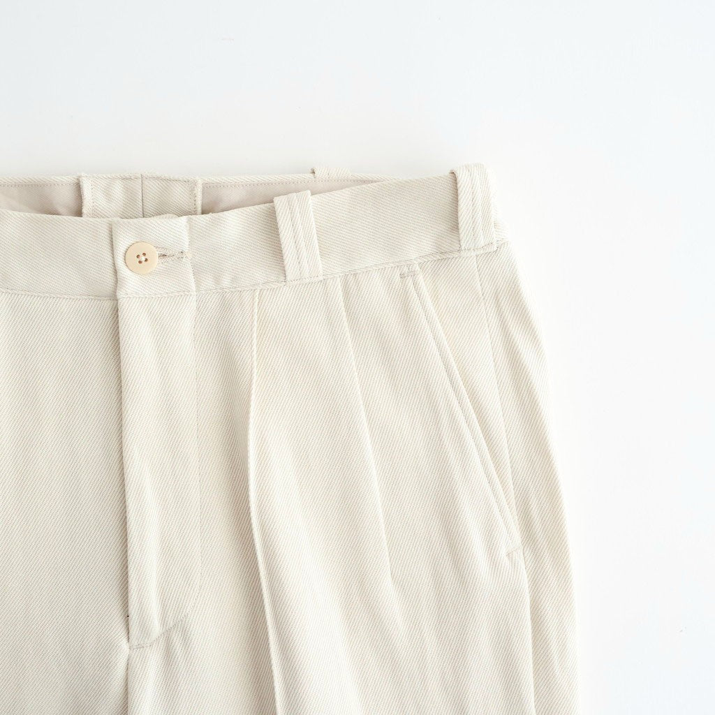 FRONT TUCK ARMY TROUSER #IVORY [261OJ-PT09]