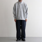 THERMAL FLEECE HALF ZIP TOP #LIGHT GREY [SM62MC002]