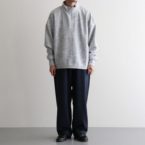 THERMAL FLEECE HALF ZIP TOP #LIGHT GREY [SM62MC002]
