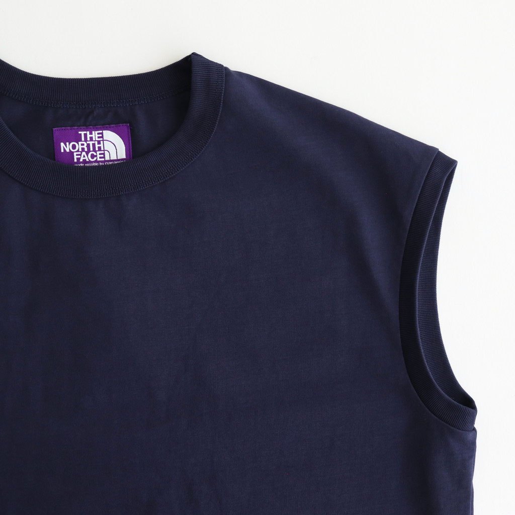 Cotton Jersey Sleeveless Tee #Navy [N25SH059]