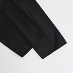 CHAMBRAY STAND COLLAR CUFFLESS SHIRT #BLACK [BHS23F018]