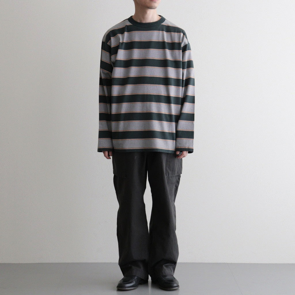 タグ付き PHIGVEL BORDER LS TOP FOREST x S BORDER LS TOP #FOREST x S,BROWN [PMAV-CL06] - Diffusion 三重県