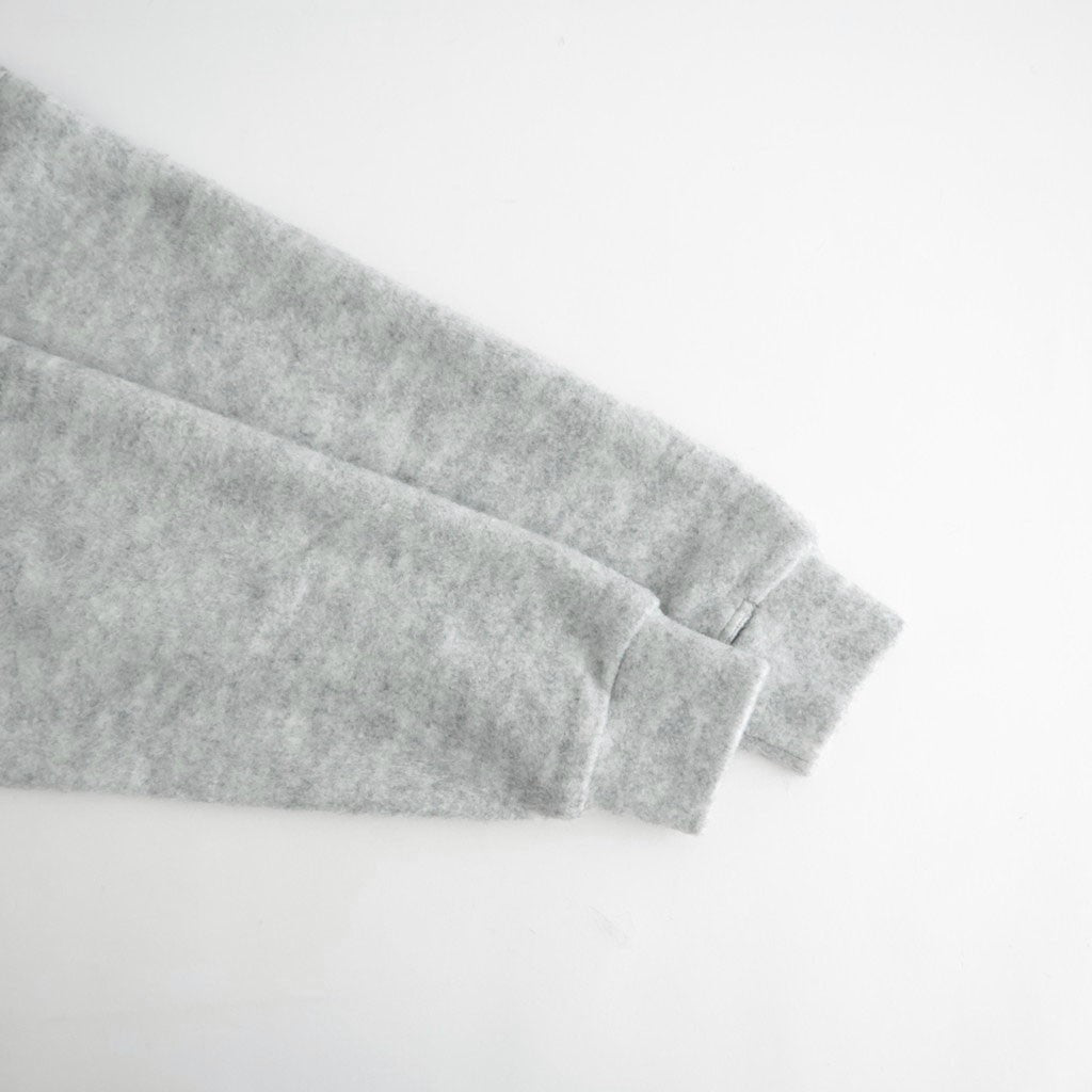 THERMAL FLEECE HALF ZIP TOP #LIGHT GREY [SM62MC002]