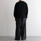 DOUBLE PLEATED BUGGY TROUSERS #CHARCOAL GRAY [M26C06PT01C]