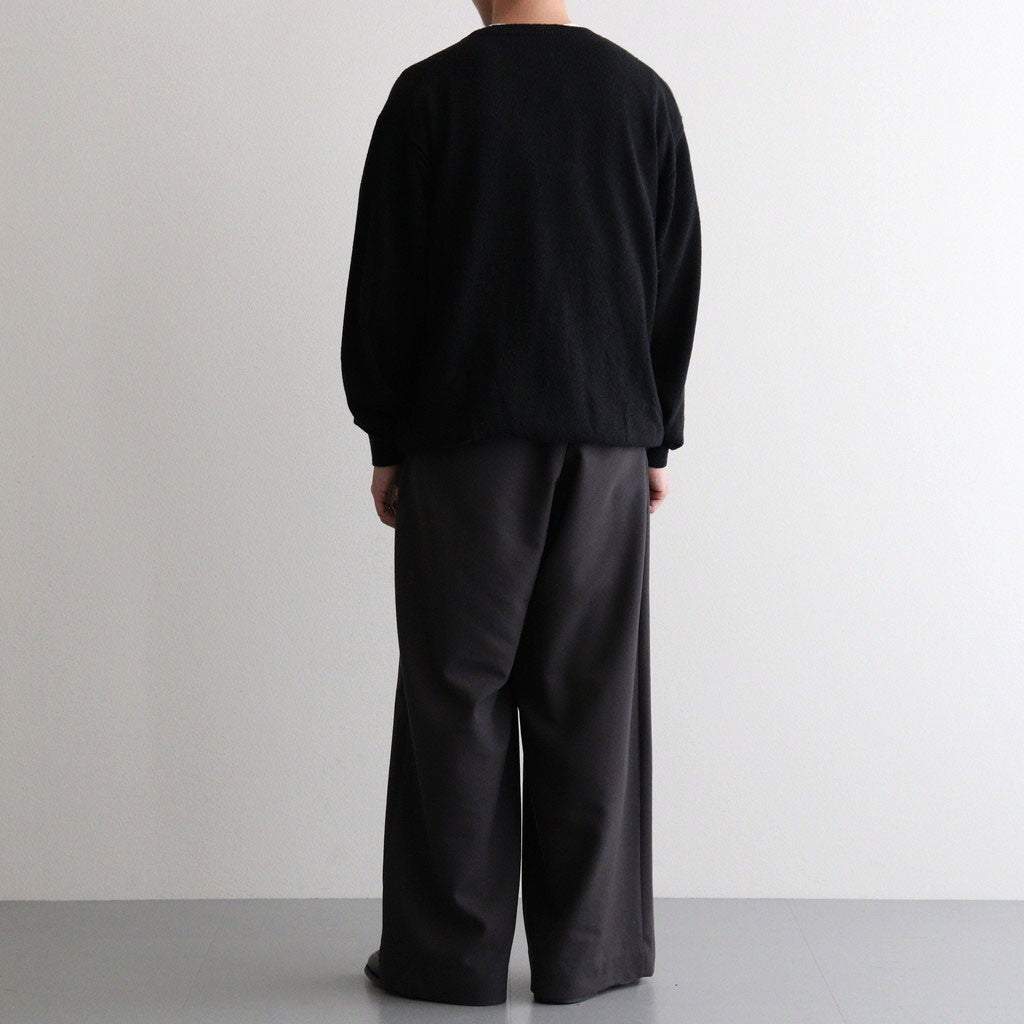 DOUBLE PLEATED BUGGY TROUSERS #CHARCOAL GRAY [M26C06PT01C]