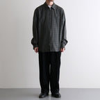 ZIP SHIRT #MOSS GRAY CHECK [A26C17SH03C]