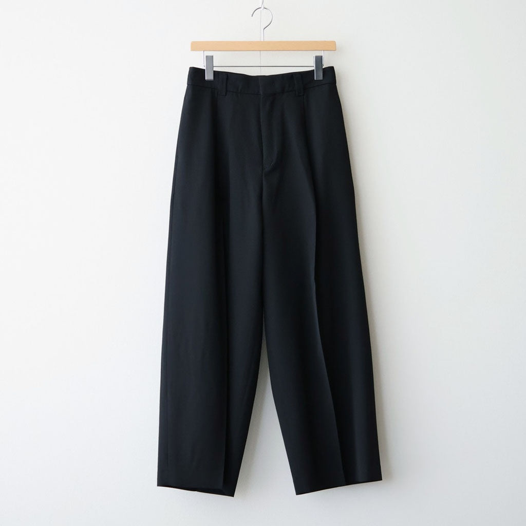 Wool Gabardine Wide Trousers #BLACK [NEP-AW2655]