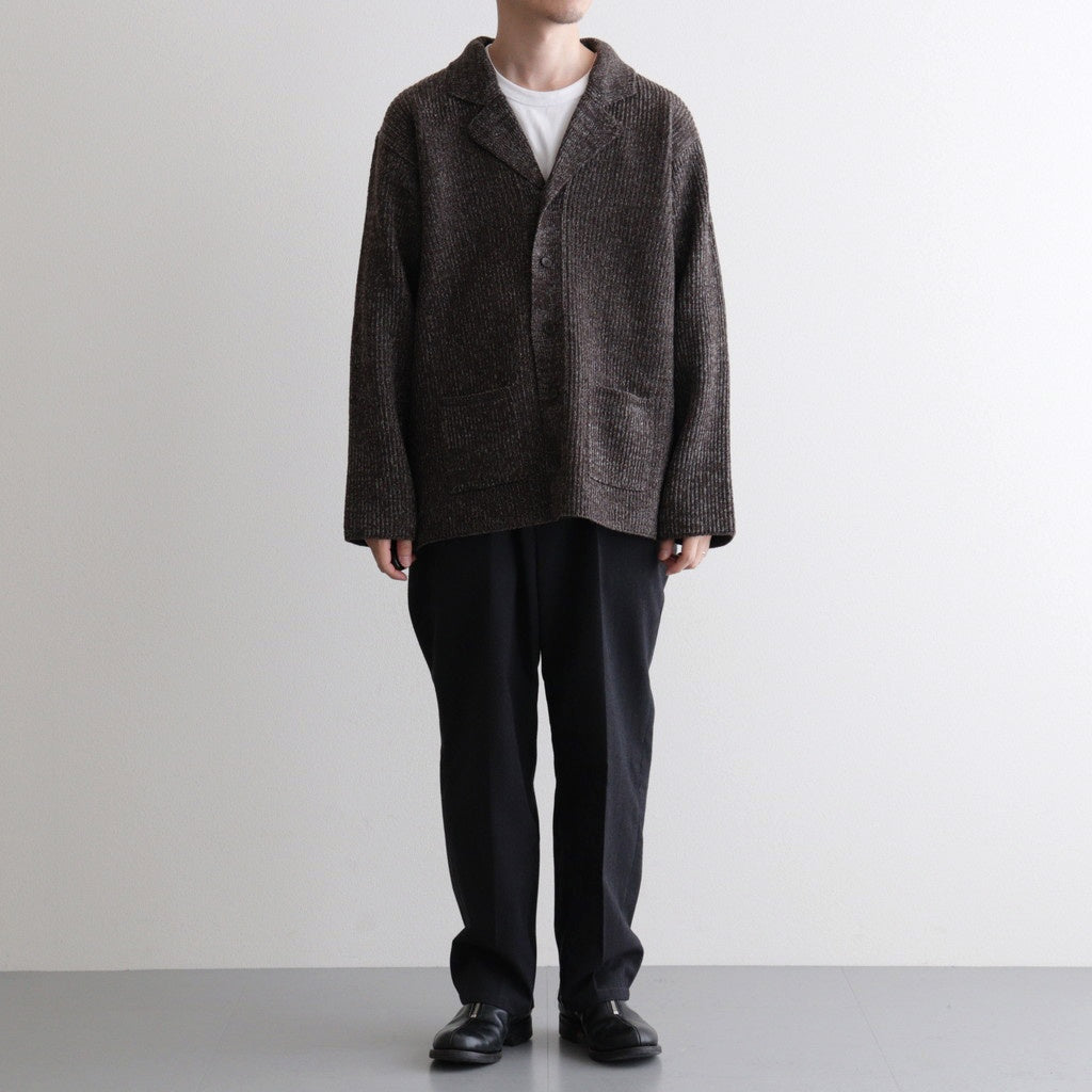 BLENDED KEMPI WOOL RAPEL CARDY #BARK [252OJ-KN03]