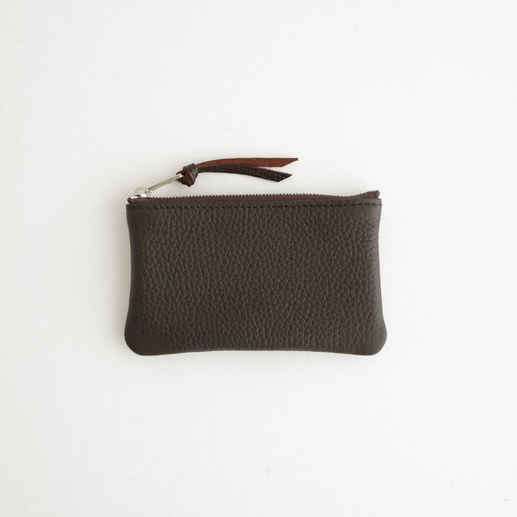 qualquer coisa pouch mini - taurillon #dark brown×dark brown