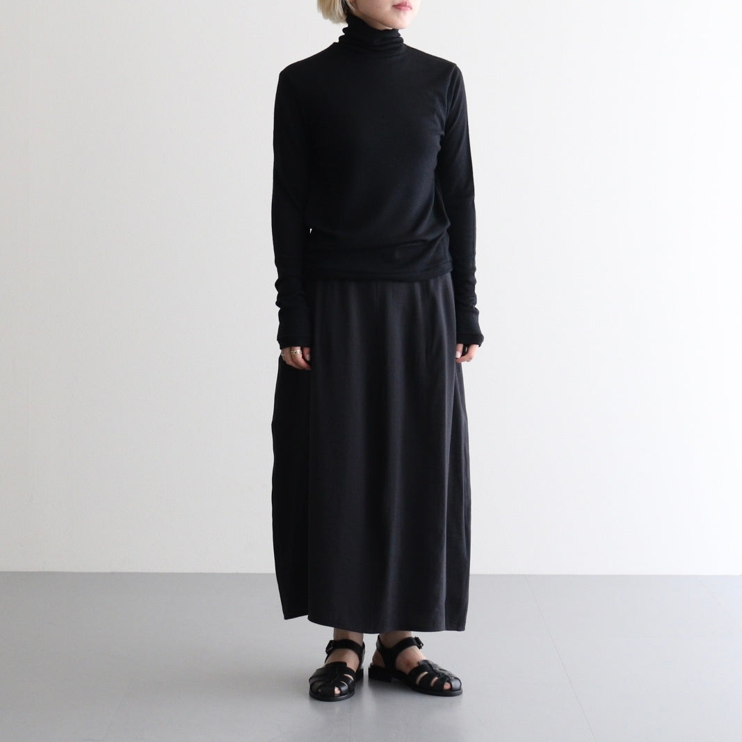 Wool Rib Turtle Neck #Black [BHSW24F12F26]