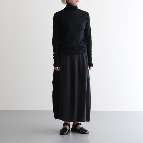 Wool Rib Turtle Neck #Black [BHSW24F12F26]