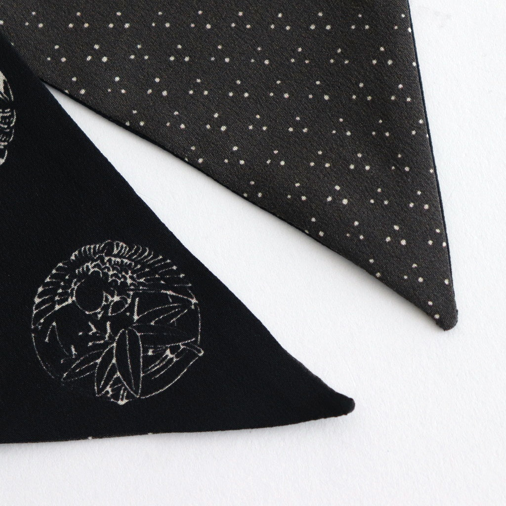 FADED SILK SCARF TIE #BLACK [251OJ-AC02]