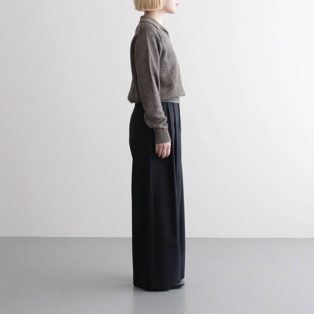 WASHED HIGH COUNT LINEN SKIPPER #BROWN [BN-26SL-015]