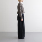 WASHED HIGH COUNT LINEN SKIPPER #BROWN [BN-26SL-015]