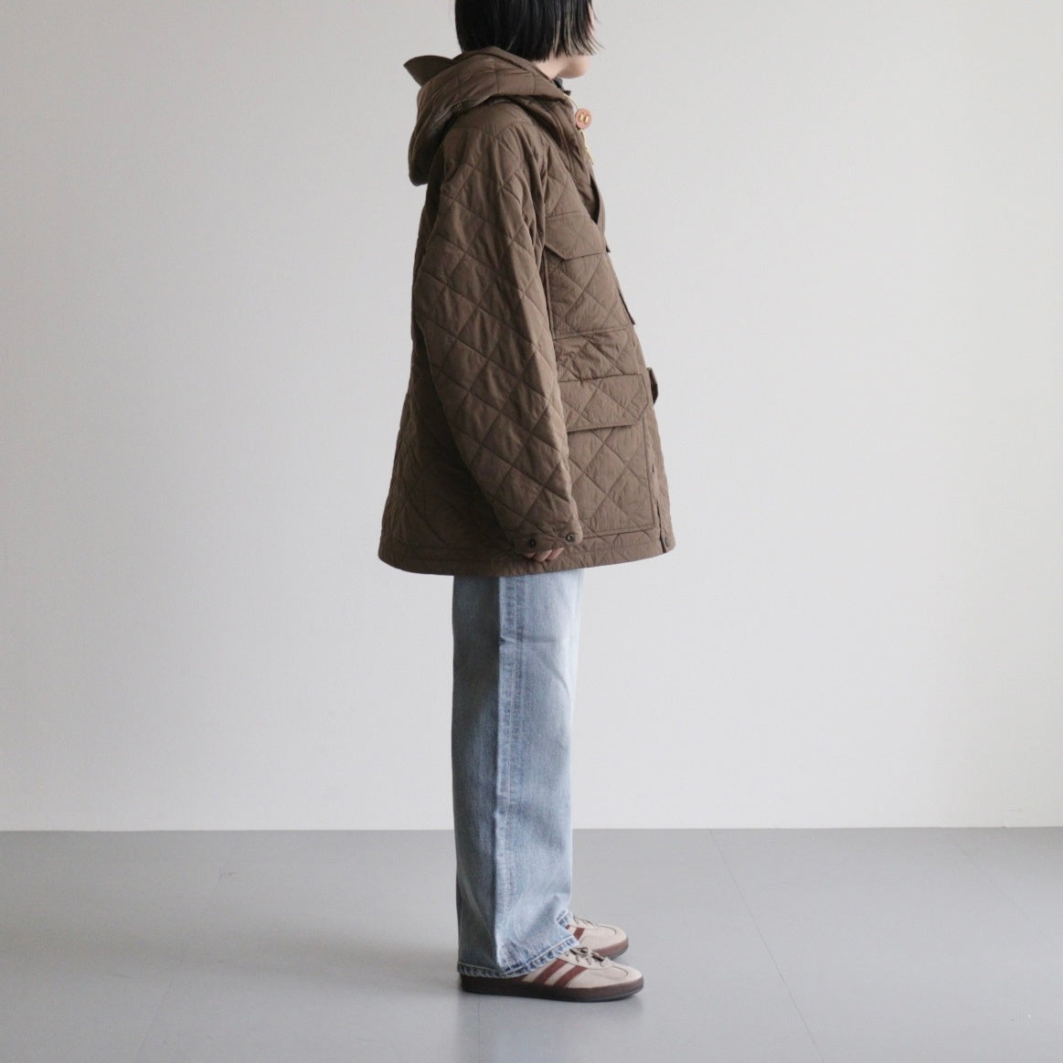 Quilting Field Mountain Parka #Brown [N25FA087]