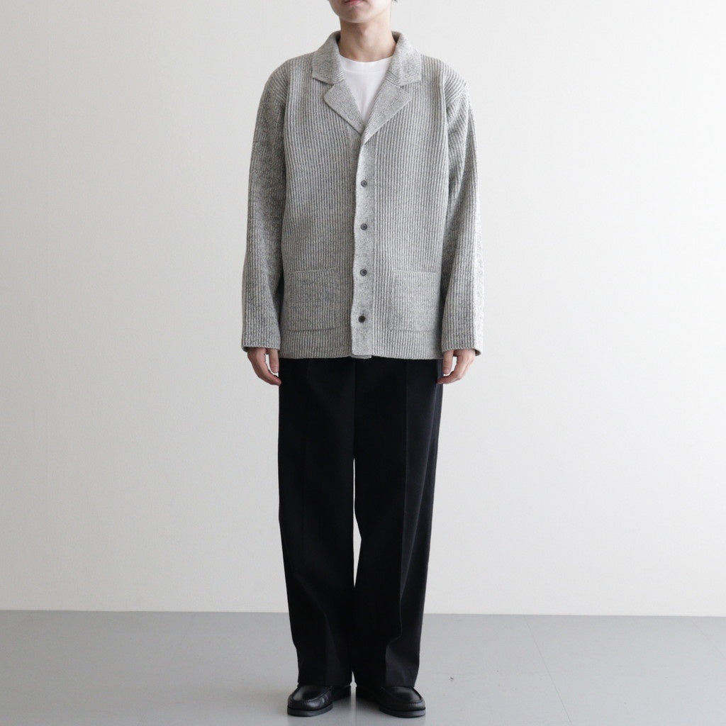 BLENDED KEMPI WOOL RAPEL CARDY #PEWTER [252OJ-KN03]