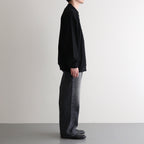 Co/Silk Nep Harf-Zip Shirt #Black [BHS25S037]