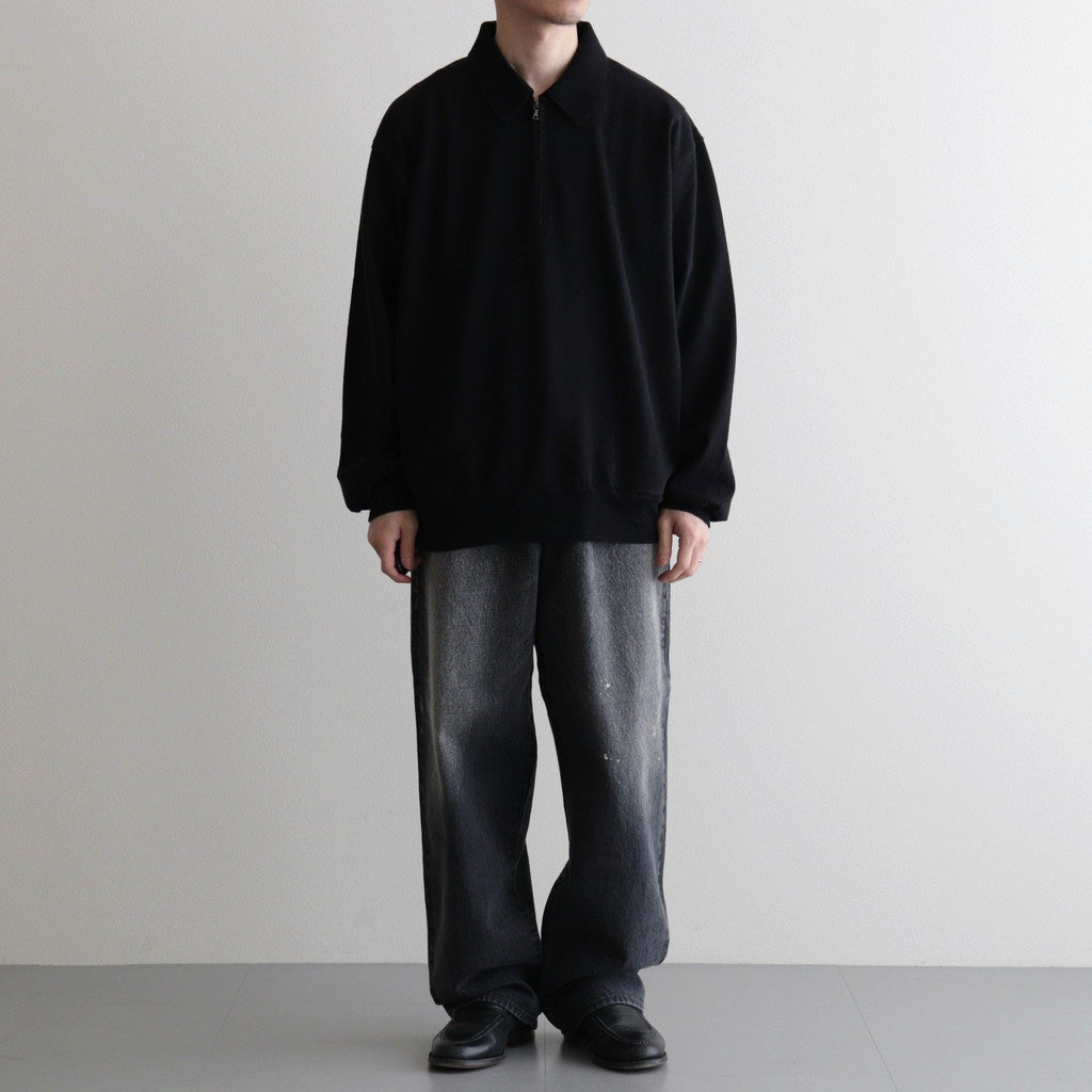 Co/Silk Nep Harf-Zip P/O #Black [BHS25S037S26]