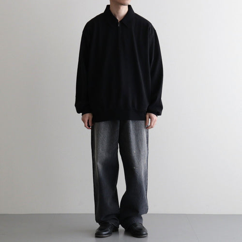 Co/Silk Nep Harf-Zip P/O #Black [BHS25S037S26]