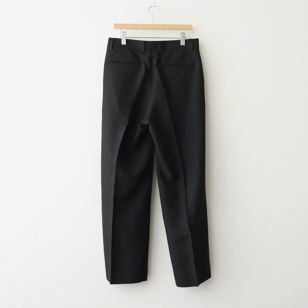 Ramie Tencel 2tuck Wide Tapered Trousers #Black [NEP-SS2604]
