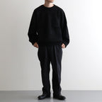 BLENDED KEMPI CREW-NECK SWEATER #ONYX [252OJ-KN01]