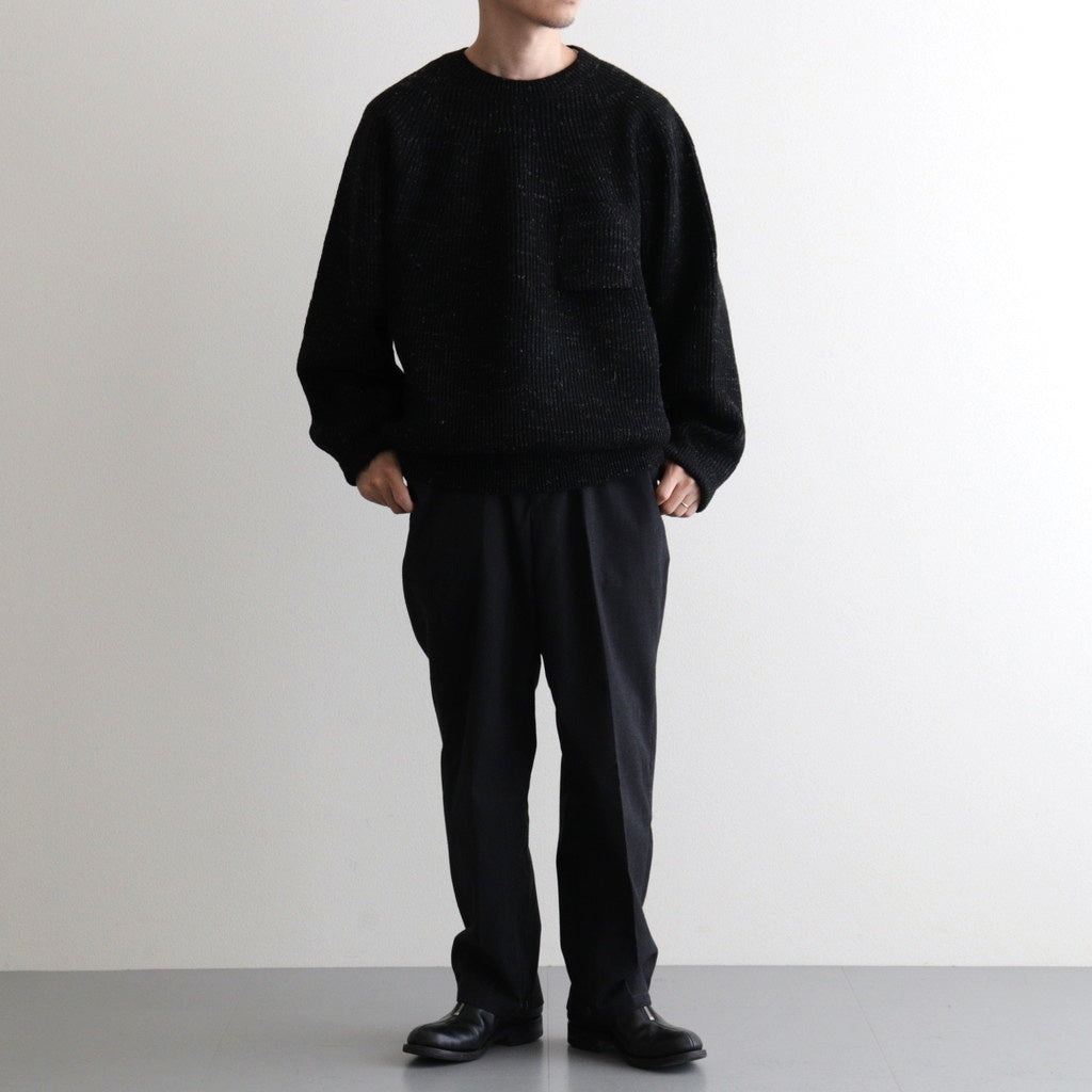 BLENDED KEMPI CREW-NECK SWEATER #ONYX [252OJ-KN01]