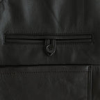 WORK VEST #BLACK [V-09-C-COW-4]