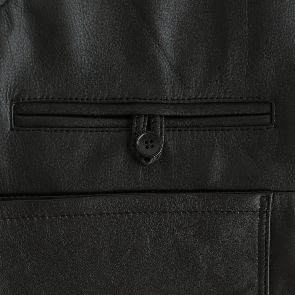 WORK VEST #BLACK [V-09-C-COW-4]