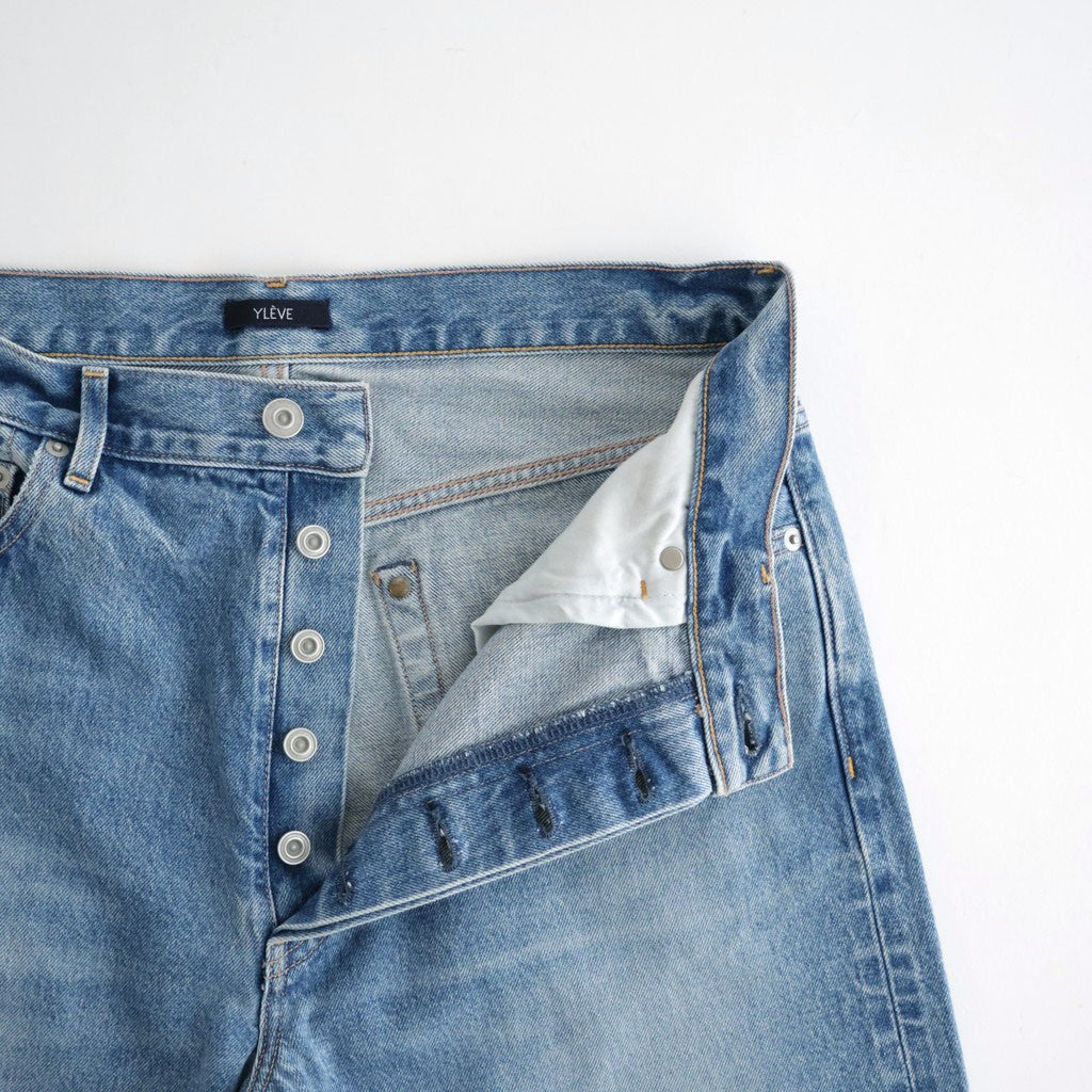USED-FINISHED 13.5oz STRAIGHT DENIM #110 INDIGO [17062 40027]