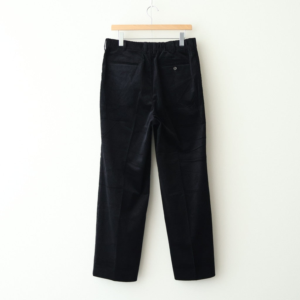 CLASSIC FIT DOUBLE PLEATED TROUSERS #BLACK [A25C13PT02C]