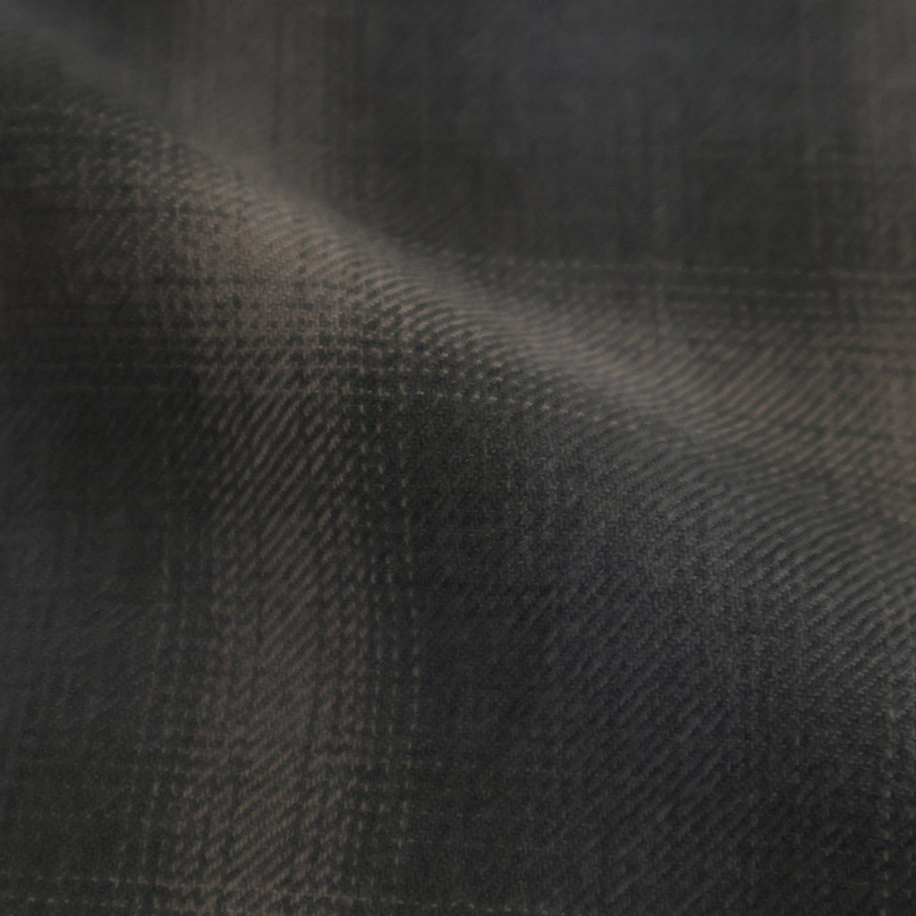 DOUBLE POCKET OPEN COLLAR L/S SHIRT #GRAY CHECK [M25C22SH02C]