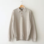 WASHED HIGH COUNT LINEN POLO #NATURAL [BN-26SM-022]