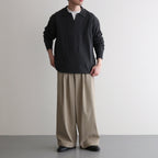 SILK POLO SKIPPER #CHARCOAL [BN-25SM-037]