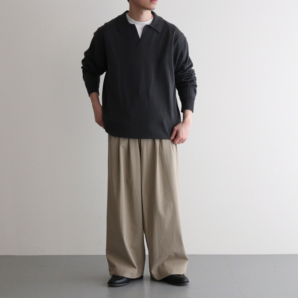 SILK POLO SKIPPER #CHARCOAL [BN-25SM-037]