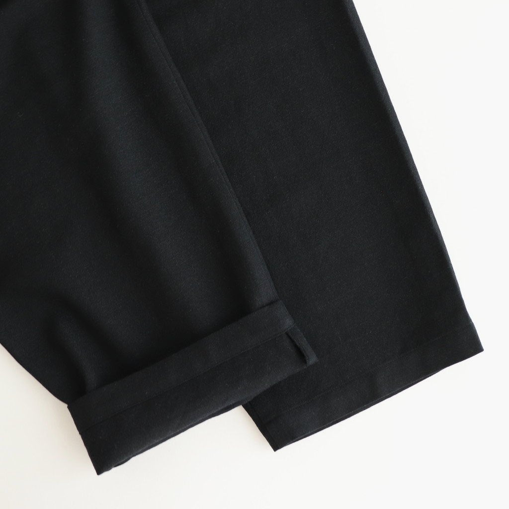 COCOON WIDE EASY PANTS #CHAMBRAY BLACK [M25C12PT03C]