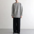 BLENDED KEMPI CREW-NECK SWEATER #PEWTER [252OJ-KN01]