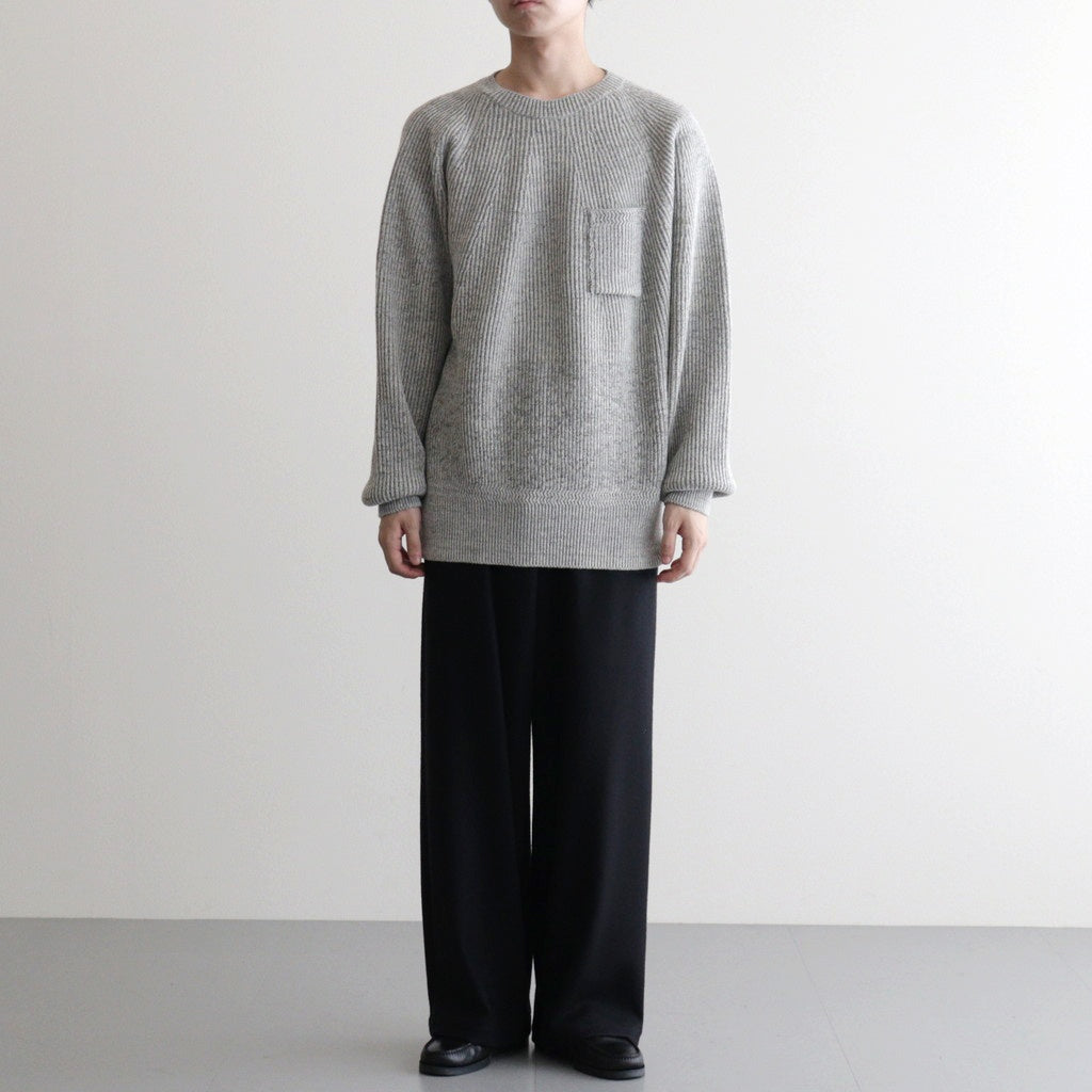 BLENDED KEMPI CREW-NECK SWEATER #PEWTER [252OJ-KN01]