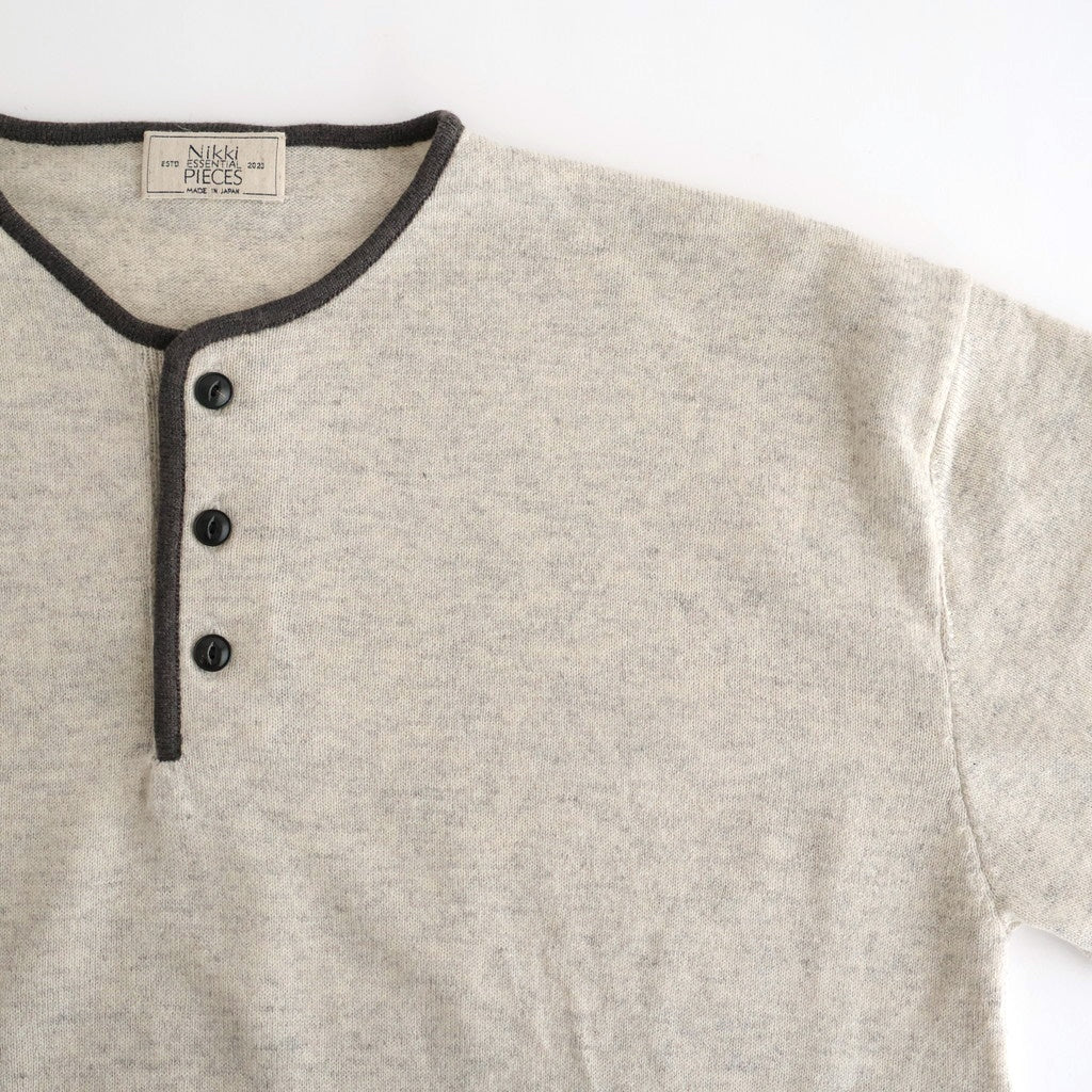Cashmere Henleyneck - Diffusion Exclusive #Lt.Gray×Charcoal [NEP-AW2520B]