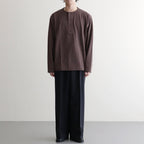 Wool Tropical 2tuck Wide Tapered Trousers #Navy [NEP-SS2605]