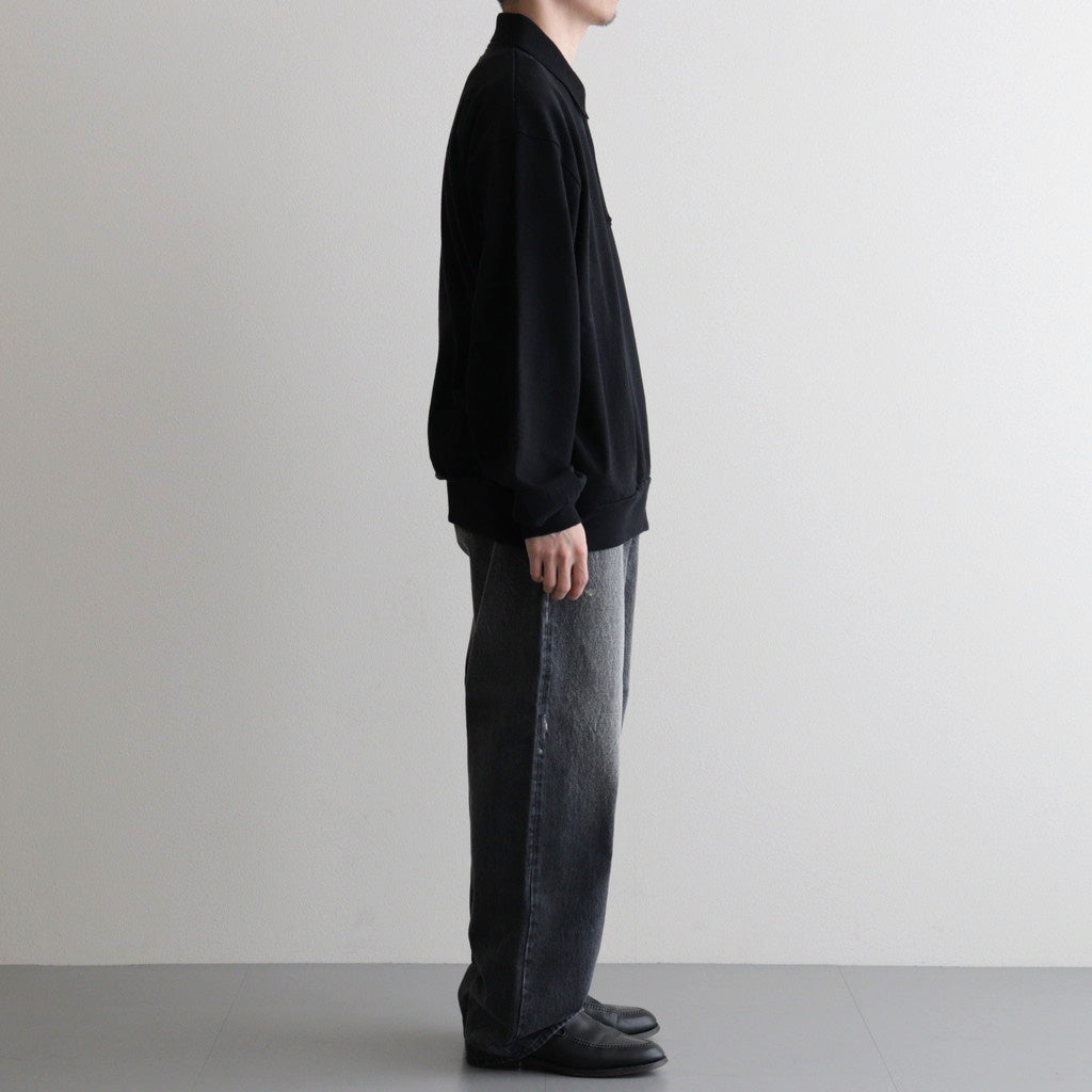 Co/Silk Nep Harf-Zip P/O #Black [BHS25S037S26]