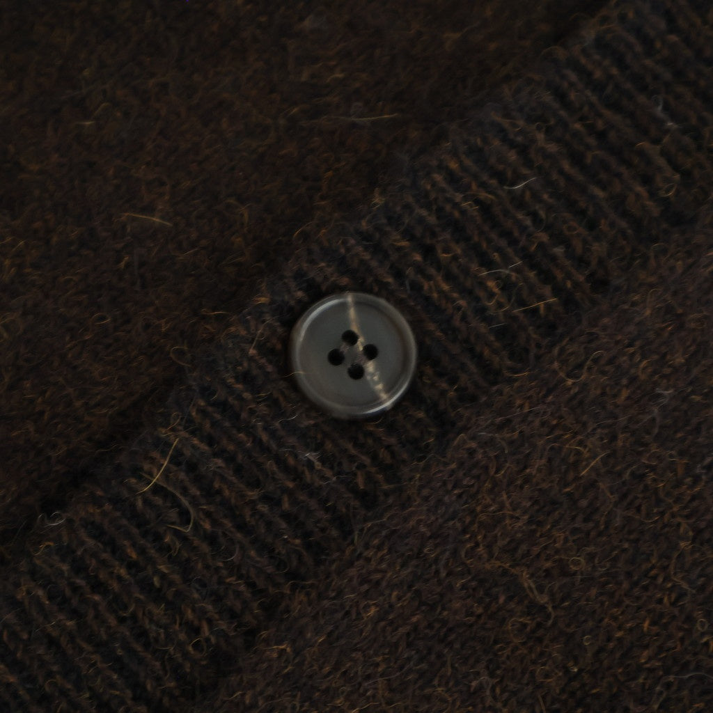 BABY ALPACA KURUMI TENJIKU V CARDIGAN #BROWN [BN-25FM-059]