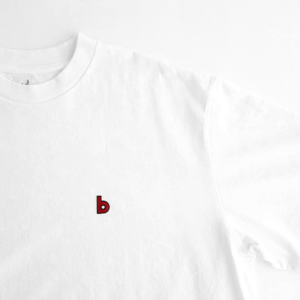 b Patch Tee WIDE #White×Red [bROOTS25S34S26C]