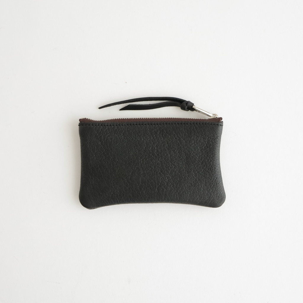 qualquer coisa pouch mini - doeskin #black×dark brown