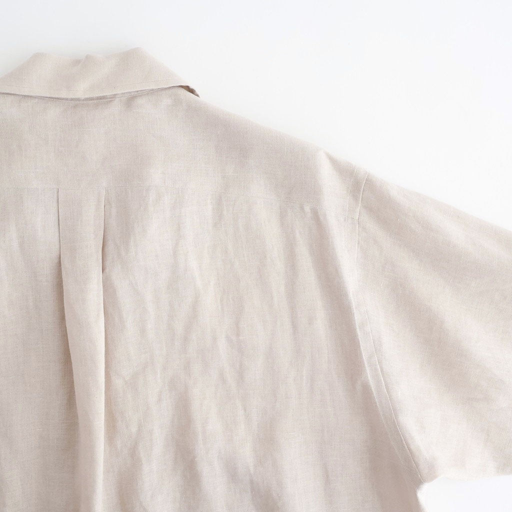 COMFORT FIT OPEN COLLAR SHIRT #TAUPE [A26A22SH02C]