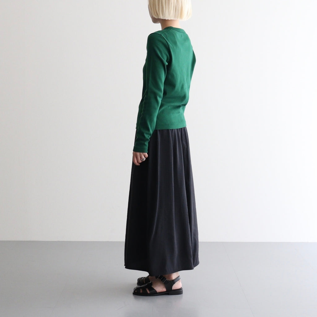Classic Rib Henley-neck L/S #DarkGreen [bROOTS24F006WF26]