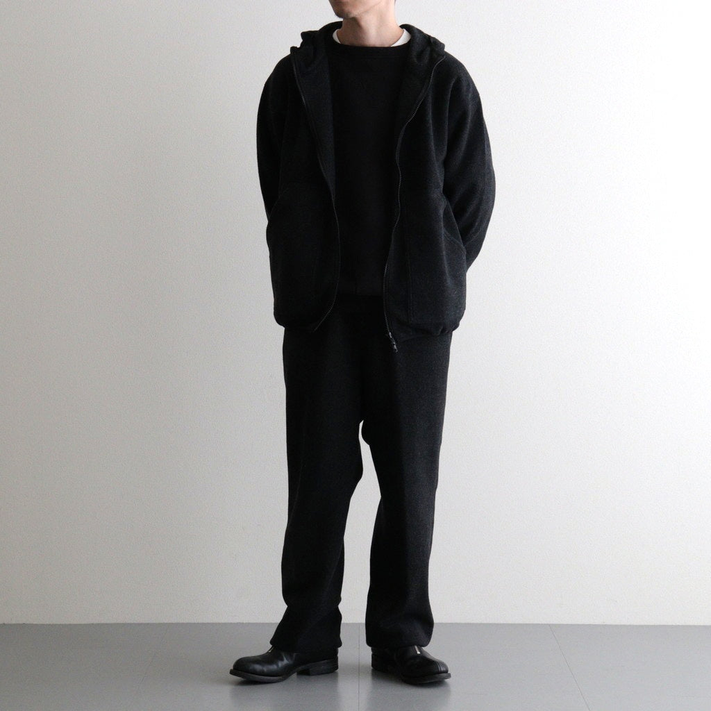 HOODED FLEECE JACKET #CHARCOAL [PMAU-CL03]