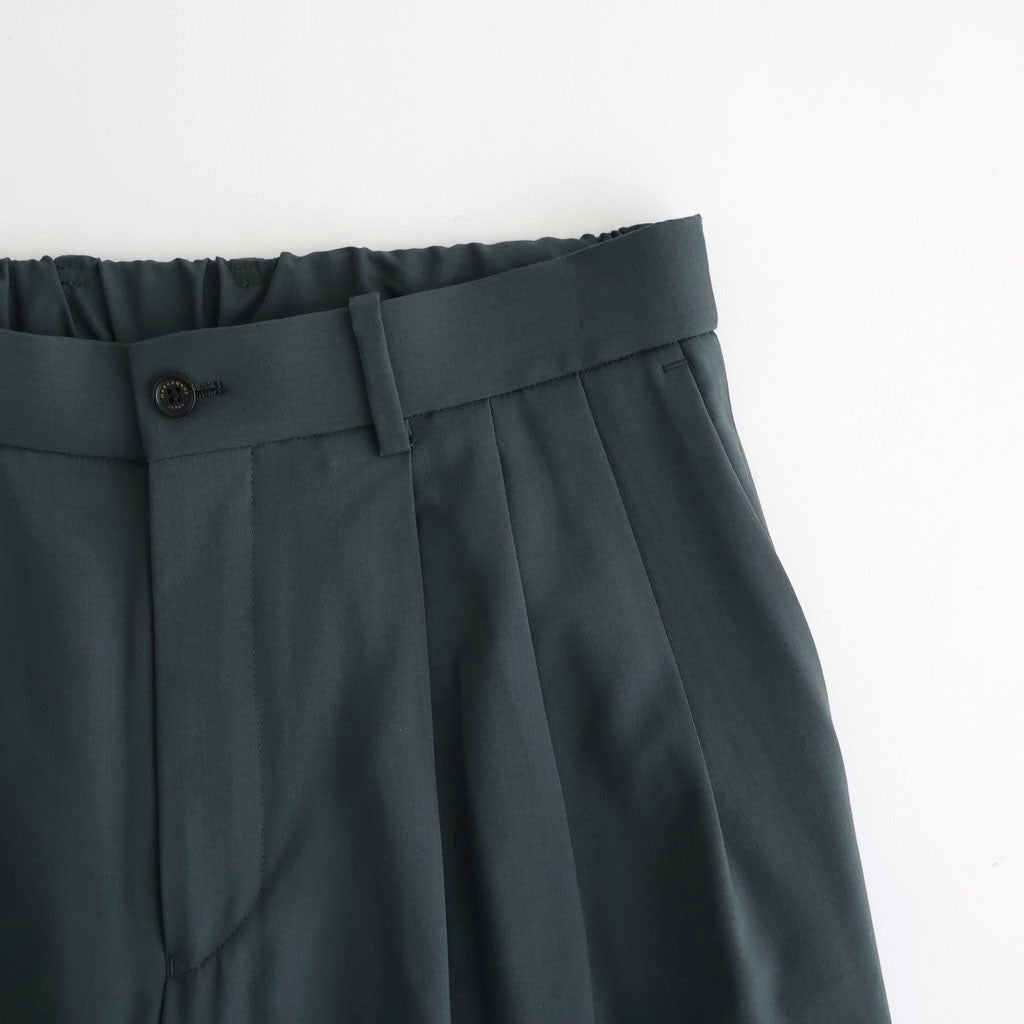 TRIPLE PLEATED WIDE TROUSERS #CHARCOAL [A26A15PT03C]