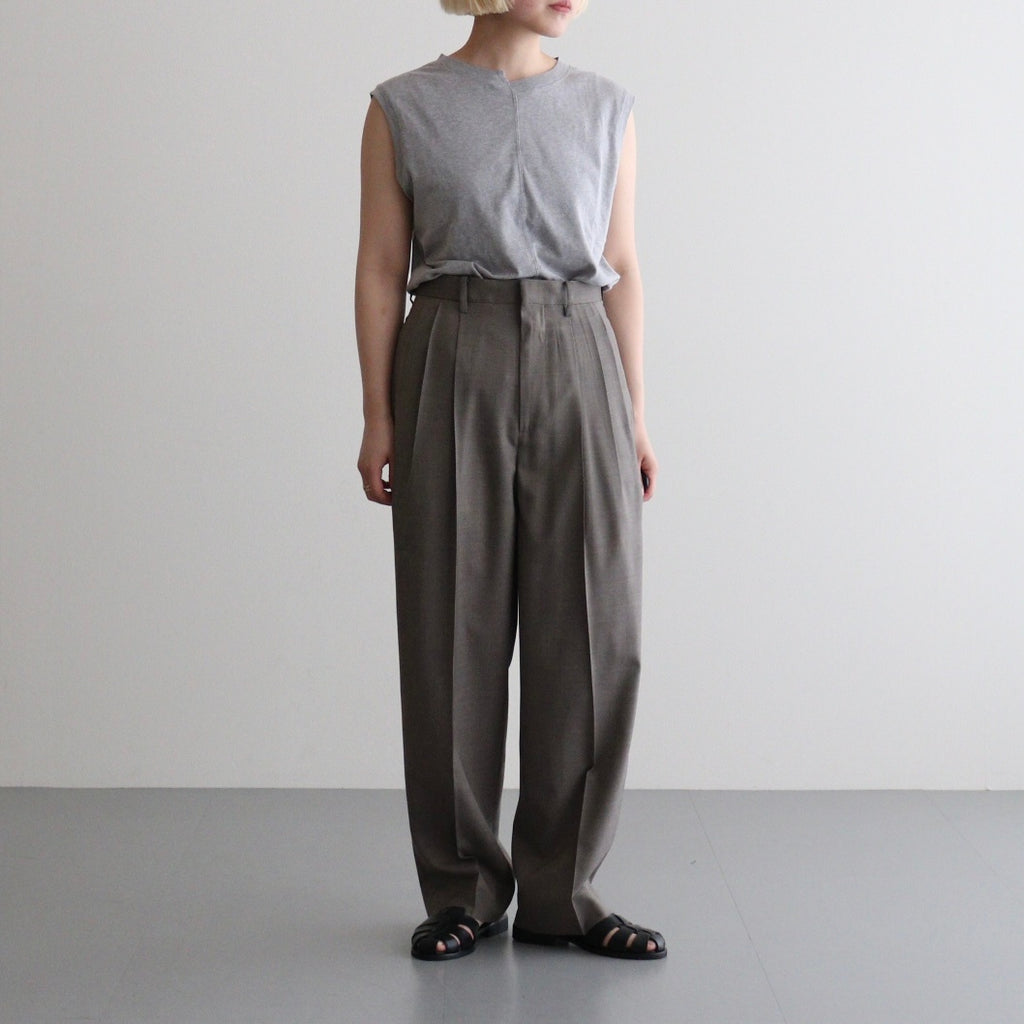 SUPER120'S CHAMBRAY WOOL 3TACK TR #050 MOCA [16861 40031]